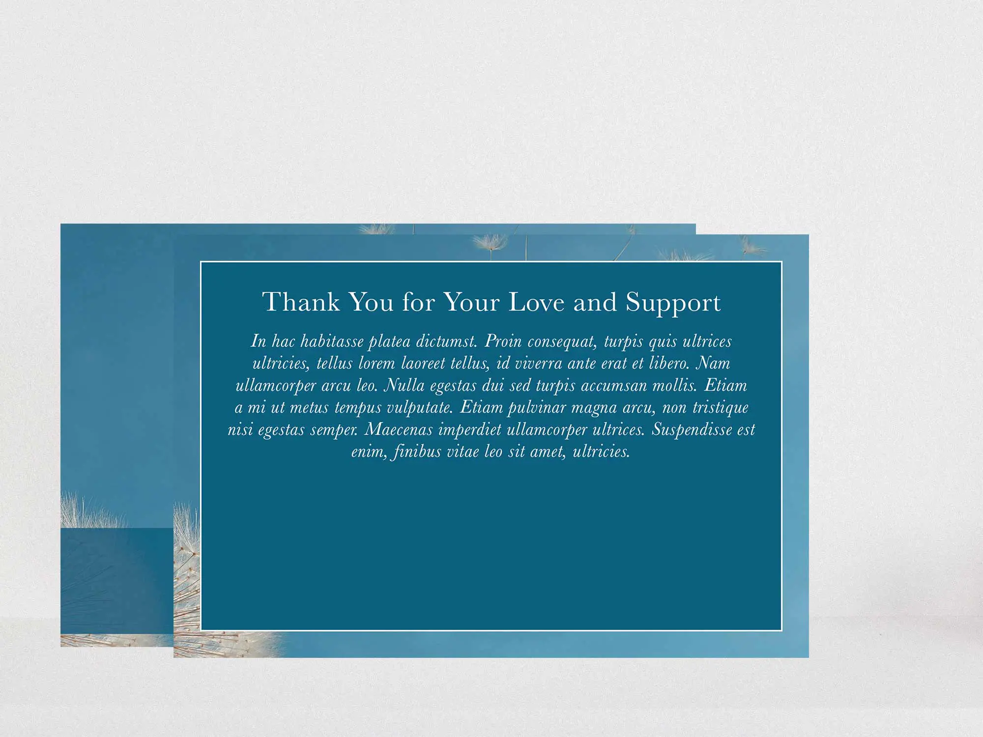 Thank You Card Back