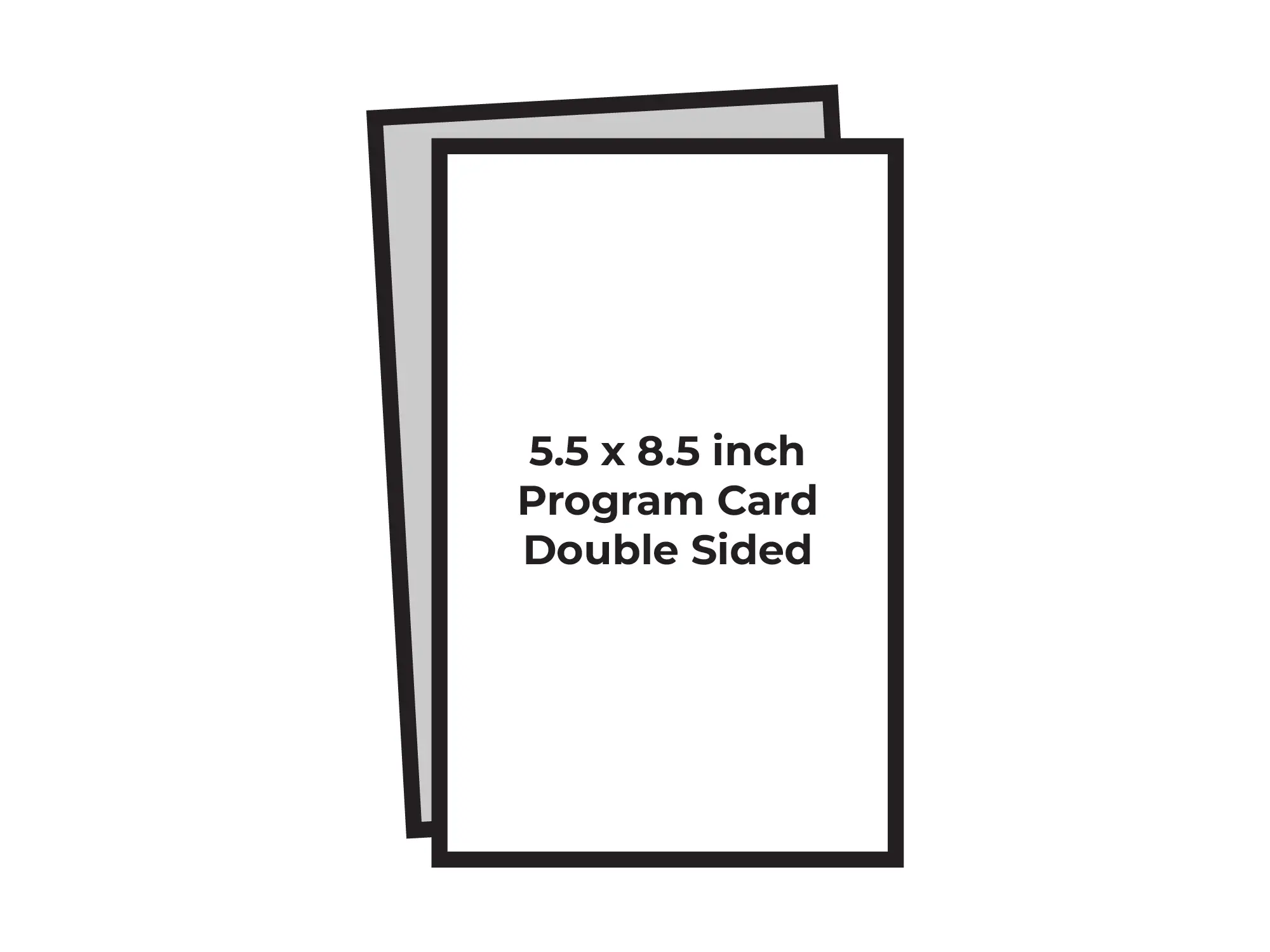<h3>$150</h3>Program Card Double-Sided 5.5 x 8.5 Inch Page Mockup