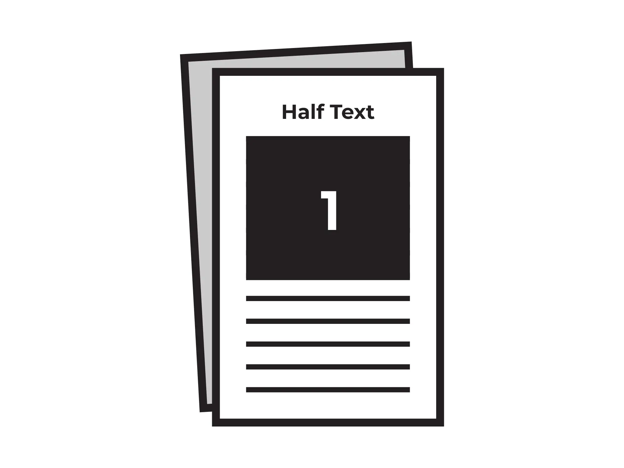 Half Text / Half Image  Page Mockup