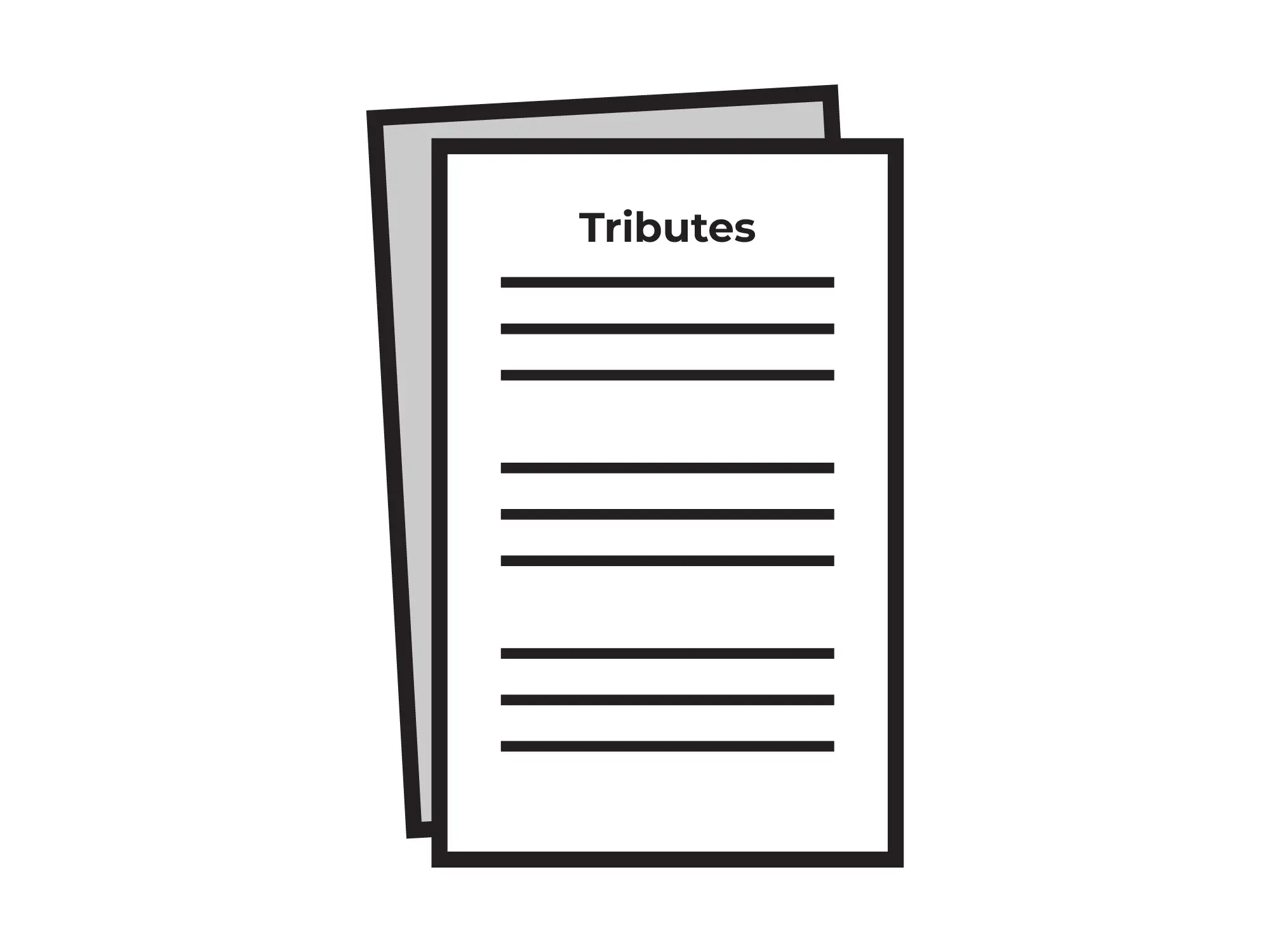 Tributes  Page Mockup